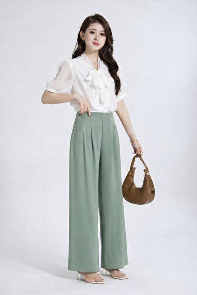 LaFont Women's trousers, soft fabric, wide-legged, elegant and feminine