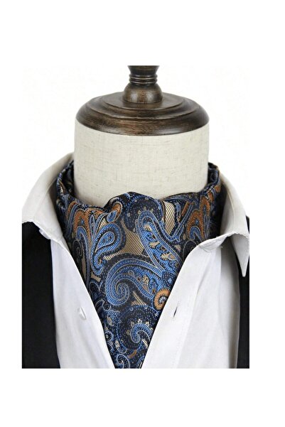 The Casius. Men's shirt tie, blue color with inserts