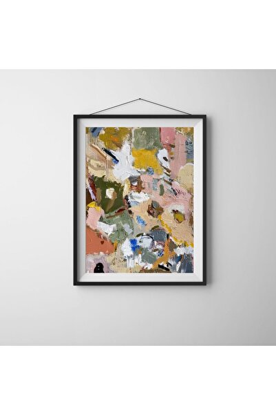 Abstract Color Palette – Çerçevesiz Poster – Modern Soyut Yağlı Boya Görünümlü Duvar Dekoru