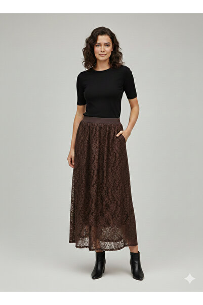 ON TRİKO Midi Length Skirt Lace Skirt 70220