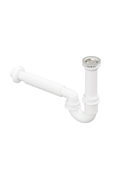 AQUA BAGNO Comfort Lavabo Sifonu, Koku Önleyici, Ayarlanabilir, Süzgeç Dahil