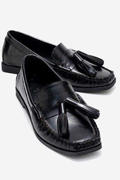 Zeynep Sıradağlı Balerini Chandler din piele naturală pentru femei, negri