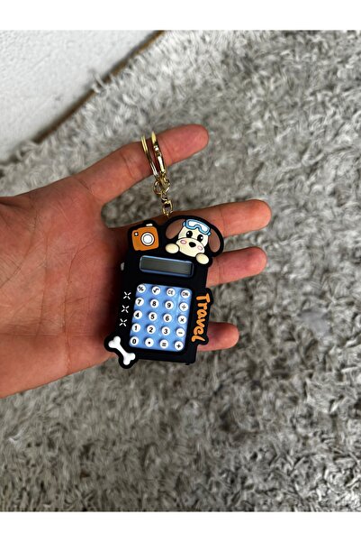 Travel Dog: Mini Calculator & Maze Game Keychain