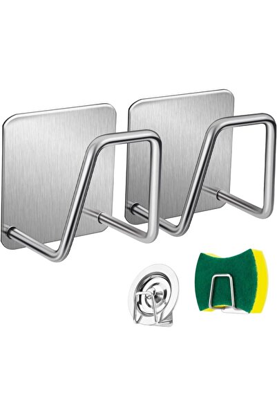 Arabest 2 pieces stainless steel of kitchen sink sponge rack, advanced anti-r...