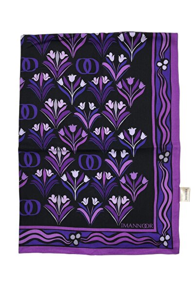 Imannoor Floş Viscose Shawl - Fan - Purple