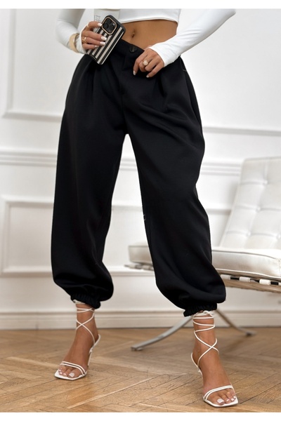 ADAMODA.RO Viscose trousers with cuffs