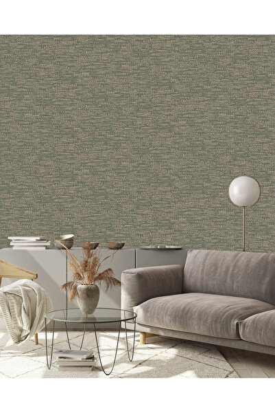 Adawall MUSE Koleksiyonu 25106-6 Yeşil Bej Textile Dokulu Duvar Kağıdı
