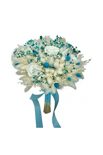 Eventissimi Buchet cu trandafiri criogenati si flori uscate predominant alb