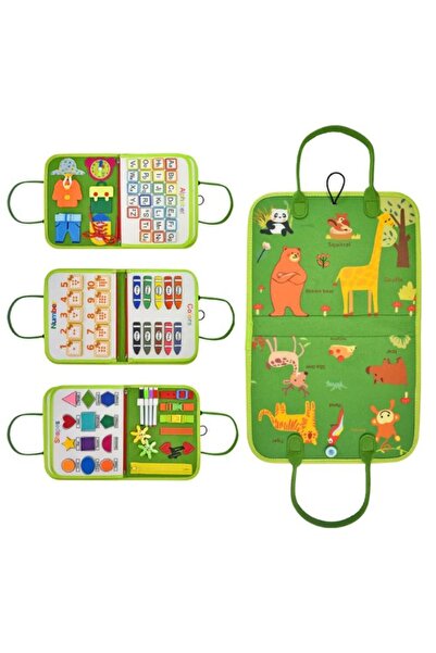 Fatio لوحة أنشطة مونتيسوري المصنوعة من اللباد للأطفال الصغار - لعبة أنشطة حسي...