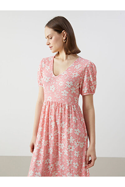 LC Waikiki RMZ GİYİM FARKIYA V Rochie cu flori plantate