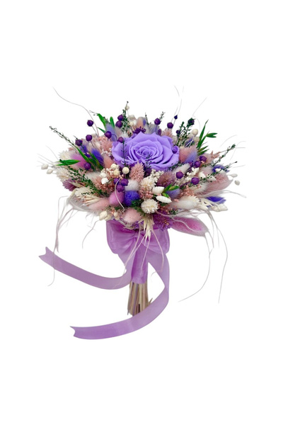 Eventissimi Buchet flori uscate si trandafir criogenat XL pentru cununie nunt...