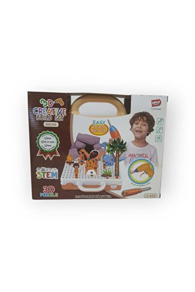 Erka مجموعة بناء إبداعية ثلاثية الأبعاد بتصميم ديناصور، مجموعة ألعاب تعليمية ...