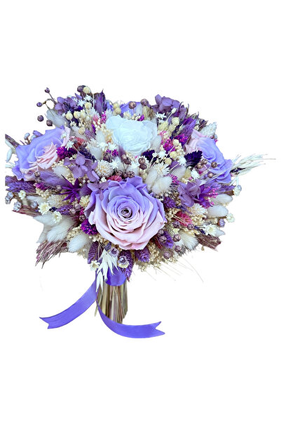 Eventissimi Aranjament floral, 25 cm, plante criogenate & uscate, vas ceramic...