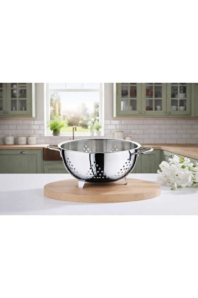 umut züccaciye Steel Pasta Strainer 24cm