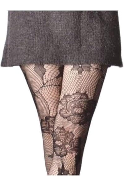 Pinky Black Tights for Women with Animal Print Pattern, Ultra Soft & Durable ...