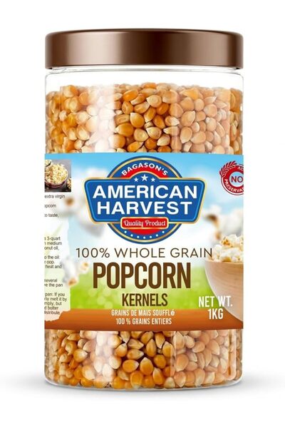 American Harvest Yellow Popcorn Kernels In Jar 1kg | Premium Popcorn Kernels