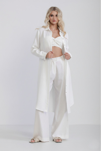 Concept Nature EVA LINEN SHIRT WHITE