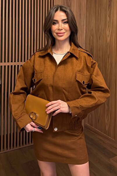 FMN Collection Snap-Button Detail, Elastic Waist, Lined Design, Bomber Jacket...