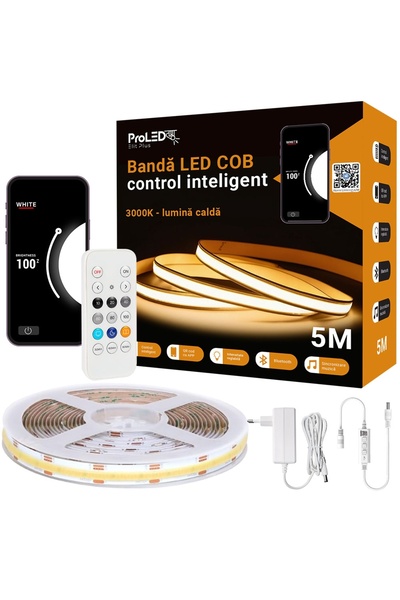proled LED Strip Kit COB 5M APP 3000K, Smart Control, QR Code, Music Sync and...