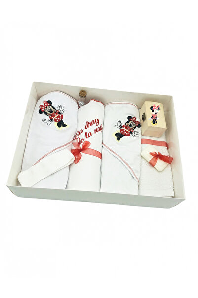 Eventissimi Trusou botez brodat by Eventissimi, Alb si Rosu, Minnie, 8 piese