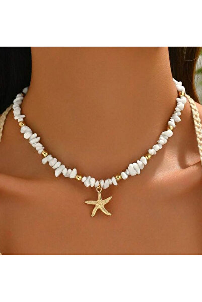 M Miel Kadın Doğal Taş Deniz Yıldızı Kolye