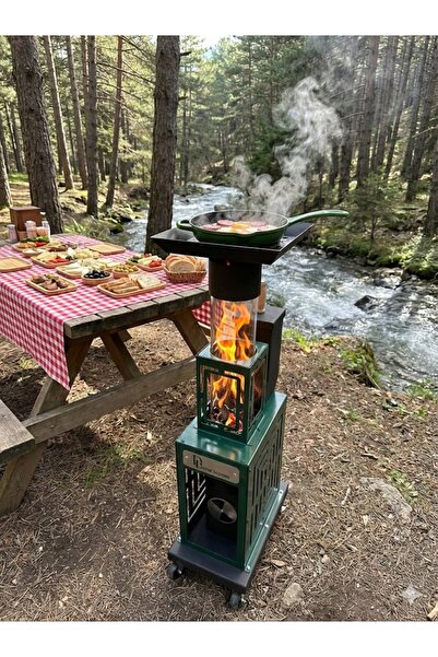 DT DEFNE TASARIM Pelet Soba Roket Pelet Sobası Kasalı Muhafazalı Tekerlekli P...