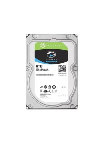 Seagate SkyHawk 6TB 5900rpm 256MB 180TB/Y Sata3 7/24 Güvenlik 3.5" Harddisk (...