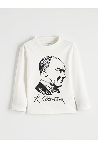 LC Waikiki Μπλουζάκι για αγόρια Zero Roba Yaka Ataturk με τύπωμα από το UZG S...