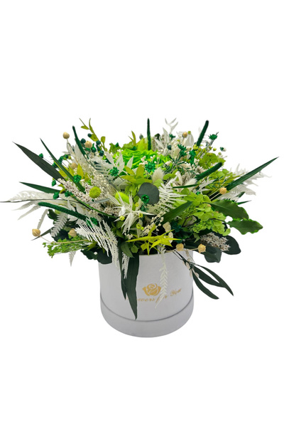 Eventissimi Aranjament floral in cutie cu licheni trandafir si plante criogen...