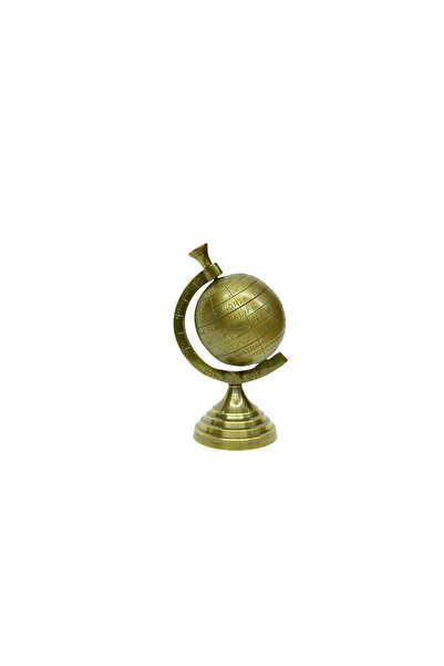 Otantik Çarşı Yerküre Dünya Antik Bronz Renk 5''