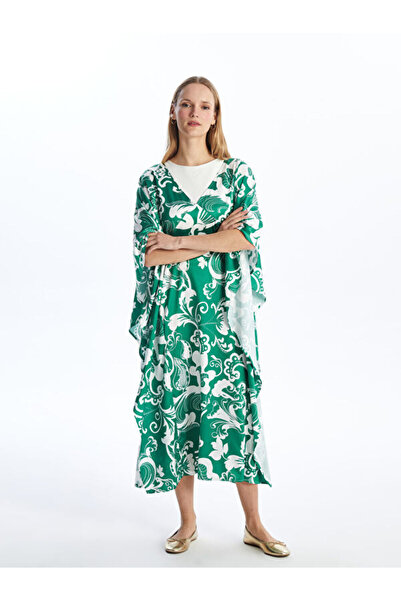 LC Waikiki منتجات فريزن ستور التي لا مثيل لها I V فستان قصير الأكمام مطرز بال...