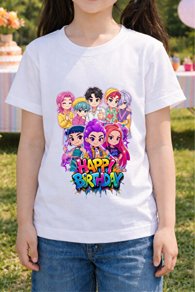 MECH BUTİK Tricou unisex Demon Hunter Huntrix cu imprimeu, alb-negru