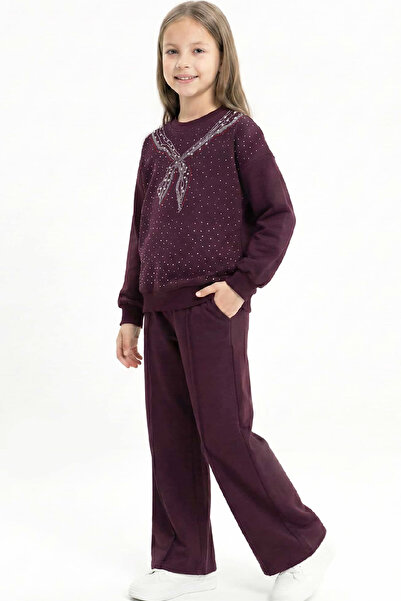 MODANINO Eșarfă decorată cu pietre pentru fete, cu model, set 2 fire, sus-jos...