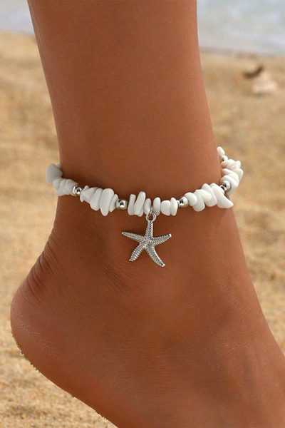 M Miel Women's Natural Stone Anklet