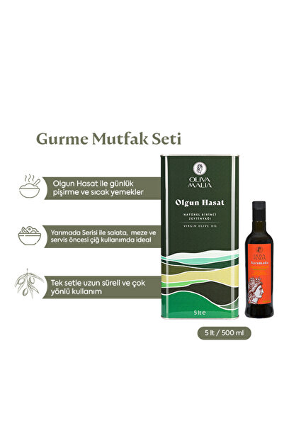 Oliva Malia Gurme Mutfak Seti (Olgun Hasat 5 L + Yarımada 500 ml)