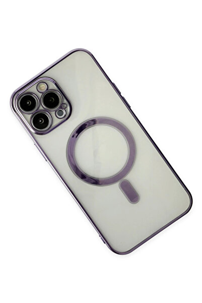 OZBAY TICARET حافظة OZB لهاتف آيفون 14 برو ماجنيتيكسيف ليزر سيليكون - بنفسجي ...