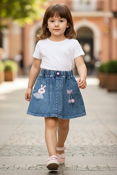 ballı butik Etek çocuk kot etek denim jeans