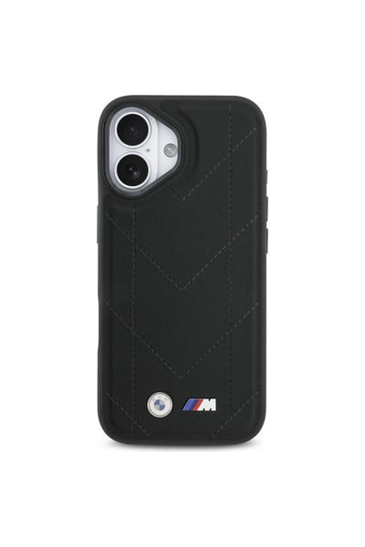 BMW Θήκη M Quilted Leather με MagSafe, μαύρη, για iPhone 17