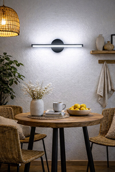 GLOWELL Pilli Modern Kuvars Aplik, BEYAZ IŞIK Düğmeli Dekoratif Alüminyum Kas...