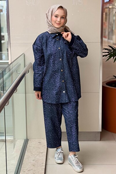 Ghisa Leopard Patterned Cap and Pants Set