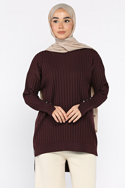 azragül giyim Women's Crew Neck Hijab Knitwear Tunic