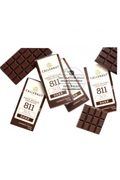 Decoratiuni Dulci Mini tableta ciocolata neagra, Barry Callebaut napolitans 1...