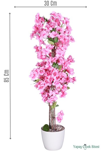Yapay Çiçek Sitesi Yapay Sakura Bahar Dalı Ağacı 85 Cm Pembe