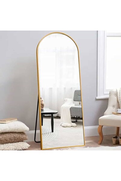 HomeNew Full-length mirror with stand and hanging, featuring a curved design ...