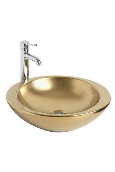 SMANNİ - Adara Tezgah Üstü Lavabo Mat Altın OUTLET - LV1020-207-