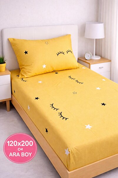Eponj Home Pes Lastikli Çarşaf Seti OrtaBoy 120x200cm Dide Sarı