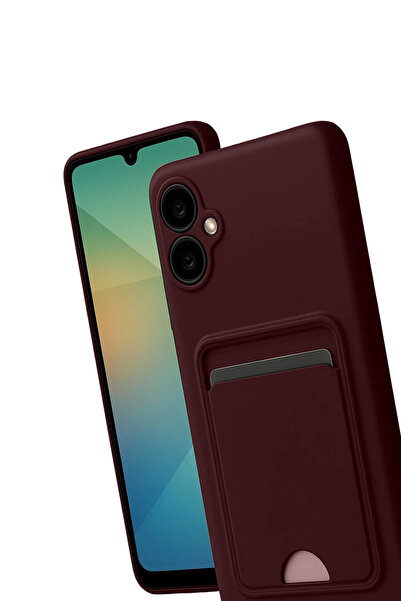 OZBAY TICARET OZB سامسونج جالاكسي A07 4G سيليكون مع حافظة بطاقات كيلفن - أحمر...