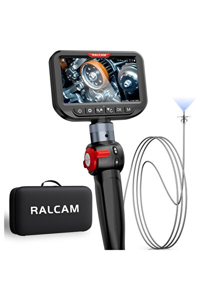 Ralcam Endoscop industrial, cameră de inspecție de 3,0 mm, rotativ 210°, cu 4...