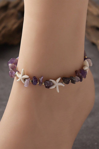 M Miel Women's Natural Stone Anklet