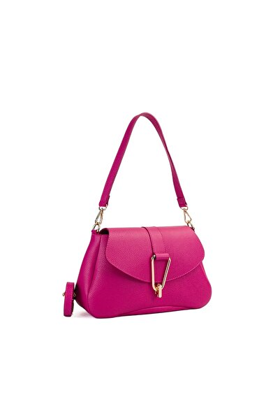 Posete Fagaras Poseta Piele Emily - Fucsia, Geanta Casual din Piele Naturala,...